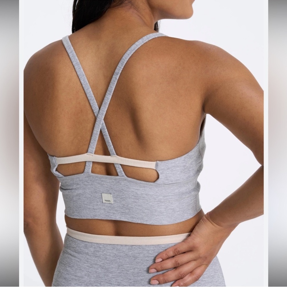 Vuori Longline elevation bra, Heather Grey, Medium